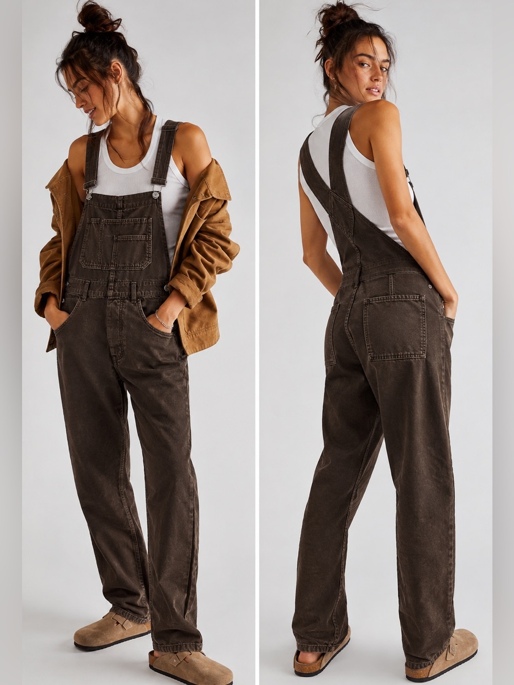 We The Free Ziggy Overalls Brown size Large.